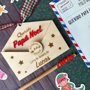 Sobre madera Papá Noel
